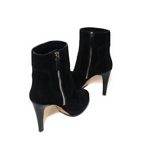 NINE WEST Black Suede High Heel Boots Booties 7.5 - Picture 2 of 8